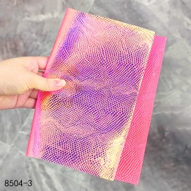 30cmx135cm Roll Holographic Lizard Pattern Faux Leather Leatherette Fabric Synthetic Leather for  Making Bag Shoes CraftsColor: XHT-8504-3