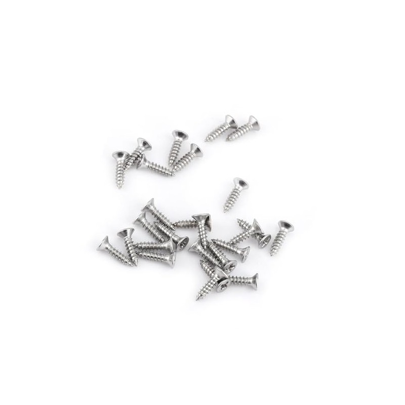200 Uds M3 Acero Inoxidable SS304 Tornillos Autorroscantes Pan Flat