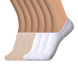 DIBAOLONG Womens No Show Socks Non Slip Flat Boat Line Low Cut Socks 6 Pairs