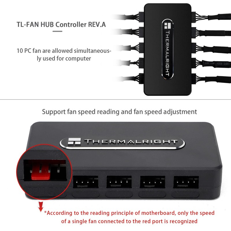 Thermalright ARGB Fan HUB Controller Support 8 Groups of Fans,