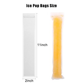 Pack of 120 Ice Lolly Moulds Bags, DIY Zip-Top Freezer Bags, Ice Lolly Bags for Yoghurt Sticks, Ice CandyJuice & Fruit Smoothies with Funnel