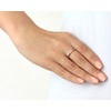 Tuscany Silver Damen Sterling Silber Rotgold Vergoldet Plain Band Ring