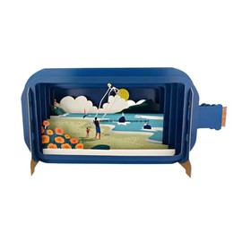 Message in A Bottle Kite Pop Up Any Occasion Greeting Card by Alljoy Cards MIB163