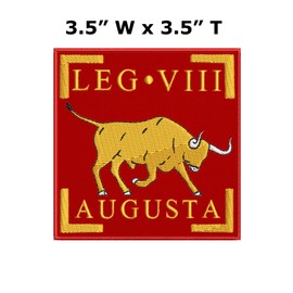 Leg VIII Augusta Ancient Warriors Legendary Roman Legions Embroidered Premium Patch DIY Iron-on or Sew-on Decorative Badge Emblem Vacation Souvenir Travel Gear Clothes Appliques