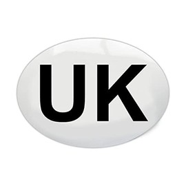 Simply Auto ST32 Magnetic UK Plate, Black & White