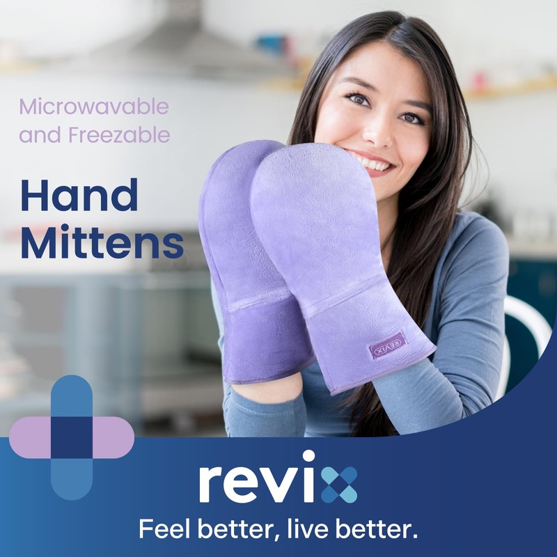 REVIX Microwavable Heating Mittens for Hand and Fingers, Heated Hands
