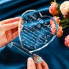 QIANRUNA 80th Birthday Gifts for Women Men, Laser Glass Heart