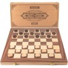 AMEROUS 15'' Wooden Chess & Checkers Set, 2 in 1