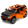 2021 Ford Bronco DCD Open-Top Orange with Black Stripes Hood