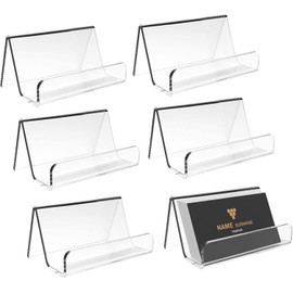 6 Porta Tarjetas de Presentacion, Porta Tarjetas Portatarjetas, Organizador Profesional para Reuniones de Negocios, Estuche Elegante con Capacidad para Multiples Tarjetas, Diseño Compacto y Practico