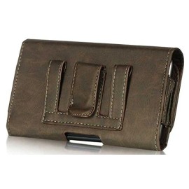 Generic Horizontal Matte Pouch Magnetic Closure for Motorola Droid RAZR Maxx HD - Brown