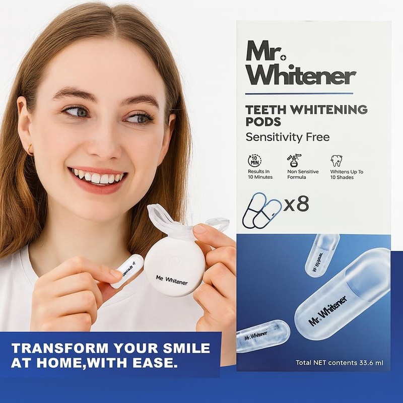 Mr.Whitener Teeth Whitening Refill Kit – 8 Gel Pods (33.6ml)
