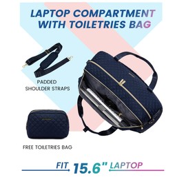 LOVEVOOK Travel Bag Women's Sports Bag Large with Laptop Compartment Weekender Hand Luggage Gym Travel Duffle Bag Fitness Bag Women Hospital Bag for Travel Aeroplane Sports Lightweight, blue