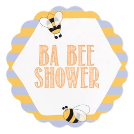 Inkdotpot Pack of 100, Gender Reveal Baby Shower Favors Stickers - Thank You Labels for Baby Shower 2 Inch Honey Bee, Girl/Boy Theme Envelope Seal Stickers