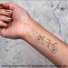 4 x 'Tandem Bicycle' Temporary Tattoos - Water Resistant, Skin-Safe,