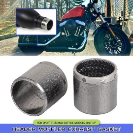 Unbranded Muffler Header Pipe Exhaust Gasket For Harley Sportster 883 Softail 2017-Newer