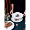 Set of 4 Christmas Dinner Plates Set, Christmas Tree Plates