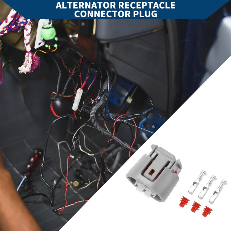 Hihaha Toyota Compatible Alternator Power Connector Plug / Inner Female