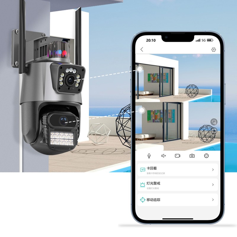 8MP Security Camera Outdoor HD WiFi Security Camera 360 Degree