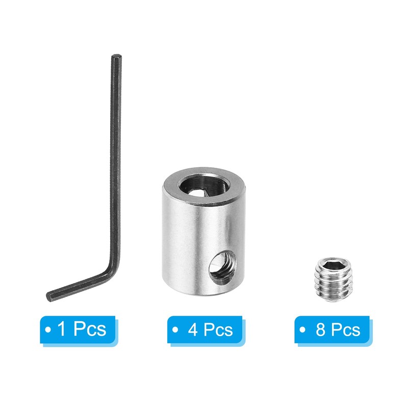 PATIKIL 9mm Hole Wire Rope Clip Set of 4 304