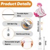 Pink Silly Goose Badge Reel: Retractable ID Card Badge Holder