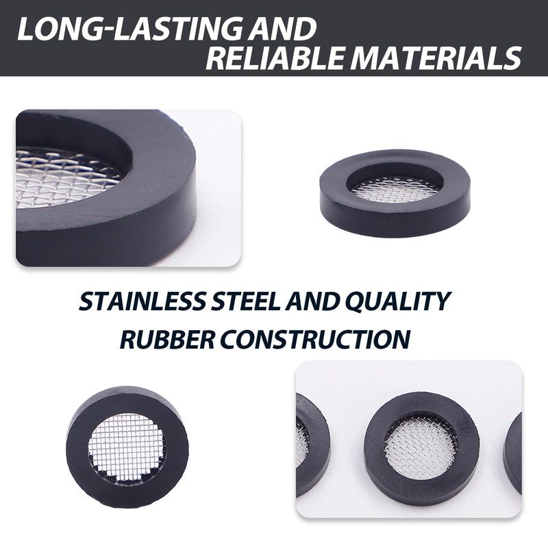 50 Pack Shower Head Gasket with Wire Mesh Middle -