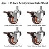 4 Pcs 1.25-Inch Stem Caster Wheels – TPR Swivel Wheels