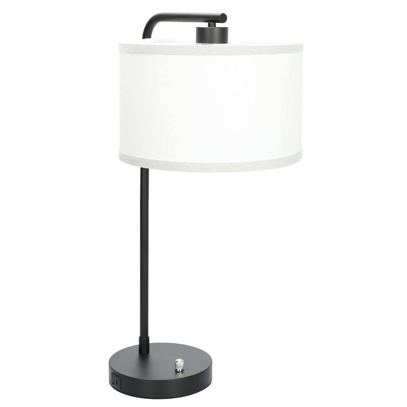 Table Lamp for Bedroom with USB C+A Ports, Fully Stepless