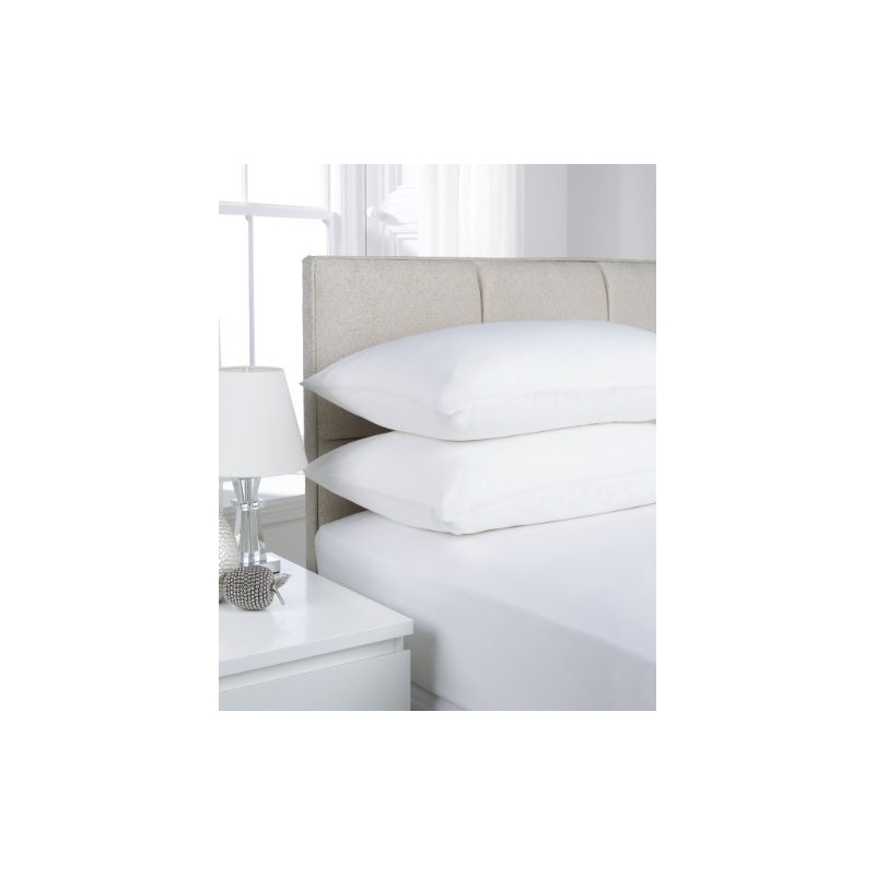 Hamilton McBride 68 Pick Polycotton White King Size Fitted Sheet