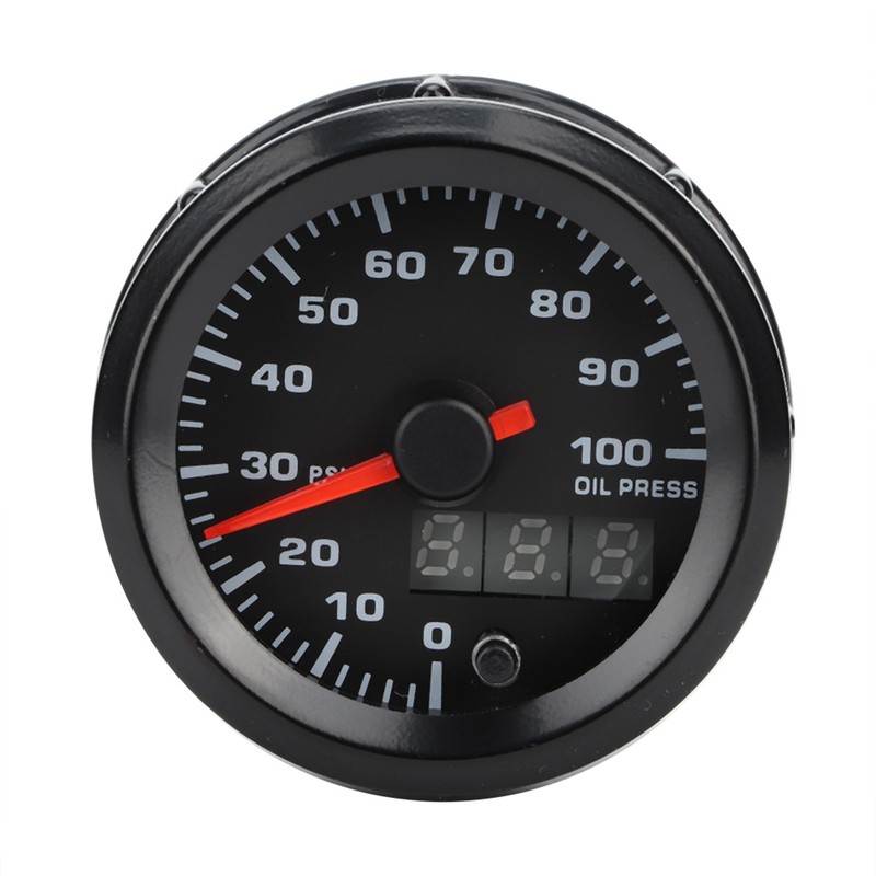 2in 52mm Oil Pressure Gauge Meter Pointer Digital Display with