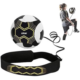 URMI Football Kick Trainer, Soccer Training Aid football Skills Improvement Practice for Kids Adults Hands Free Solo Practice Training Equipment Aid With Belt Elastic Size Fits 3 4 5 Footballs