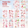 CharmBurst 10 Stück Flamingo Tattoos Kinder, Temporäre Tattoos mit Flamingo-Motiven,