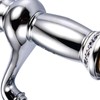 Ceramic Antique Brass Faucet Single Handle Blue White Porcelain Long