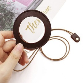Portable Magnifier Lens Pendant Necklace 1+1 black