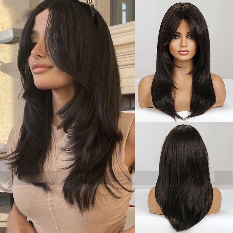 Long Wig Natural Synthetic High Temperature Fibre Hair Wig for