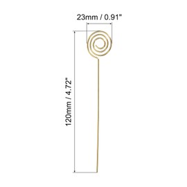 PATIKIL 4.7 Inch Metal Wire Place Card Holder, 30 Pack Photo Picture Floral Picks Round Shape Clips for Party Meeting Wedding Displaying DIY, Gold Tone