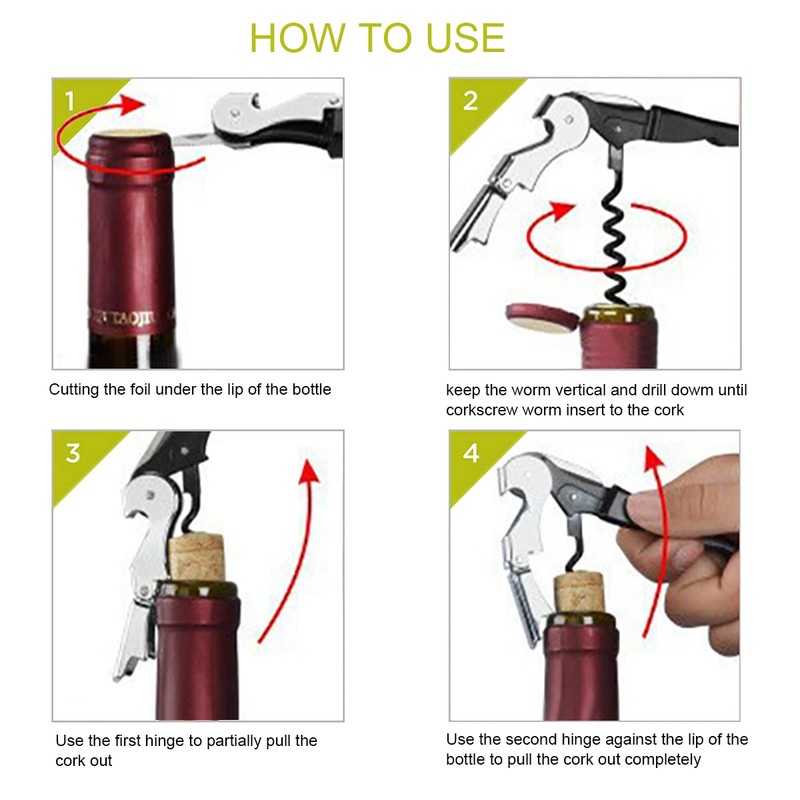 Waiter Corkscrew Professional Wine Opener with Foil Cutter,Manual Wine Bottle