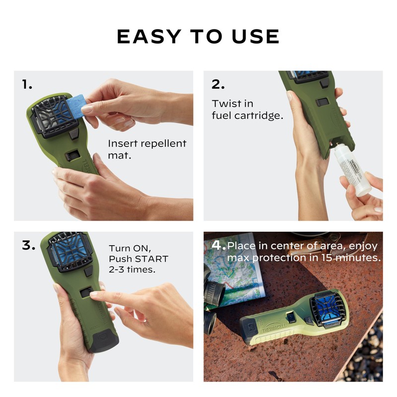 Thermacell Mosquito Portable Repeller; Includes 12-Hour Refill; 15 Foot Zone