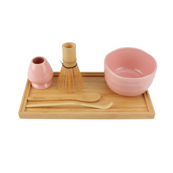 BambooMN Brand - Matcha Bowl Set (Includes Bowl, Rest,Tea Whisk,