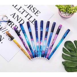 Creative Cute Pens Galaxy Pens Colorful Gel Ink Pen color pen 10 sets (Starsky)