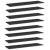 vidaXL - Set of 8 High Gloss Black Bookshelf Boards,