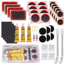 Hejo 48-Piece Bicycle Repair Kit Set, Tyre Repair Kit, Tyre Repair Kit for Bicycles, Motorcycles, Inflatable Rubber, BMX