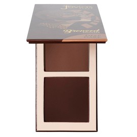 Juvia's Place Bronzed Duo Bronzer Deep Dark - Bronceador Suave Mate, Polvo Contorno, Polvo Prensado Bronceador, Polvo Bronceador de Larga Duración y Construible - Adecuado para Tono de Piel de Chocola