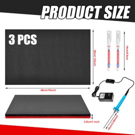 Gisafai 3 Sets Tool Box Foam Sets Includes 3 Tool Box Liner 1 Foam Cutter 2 Marker Pens Adjustable Non Slip Organizer for Toolbox Cabinet Chest Drawer Storage Craft(24 x 24 x 1 Inch)