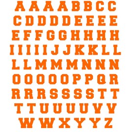 Sports Helmet Letters Only 1/2" by Chalkallaboutit® Baseball, Hockey, Football and Lacrosse (Orange)