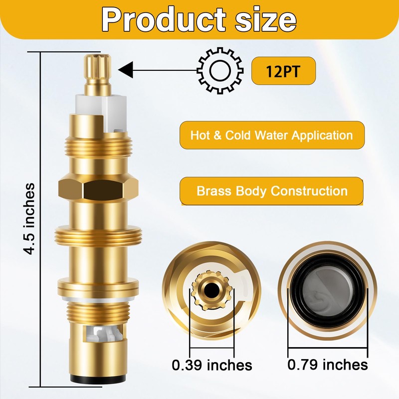 910-030 Ceramic Disc Cartridge Replacement, Compatible with Price/Pfister Shower and