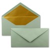 50 envelopes DIN long - Eucalyptus (green) with gold metallic