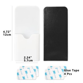 noonebutyou 2 Pcs Magnetic Marker Holder Wall Mount Marker Caddy Pencil Holder for Dry Erase Whiteboard Fridge, Self Adhesive Marker Pen Holder for Home Office School (White&SS)