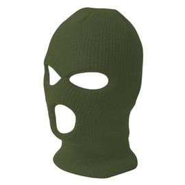 TOP HEADWEAR 3 Hole Face Ski Mask, Olive