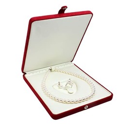 Pearl Keeper (Necklace+Earrings+Ring) Case (Red)